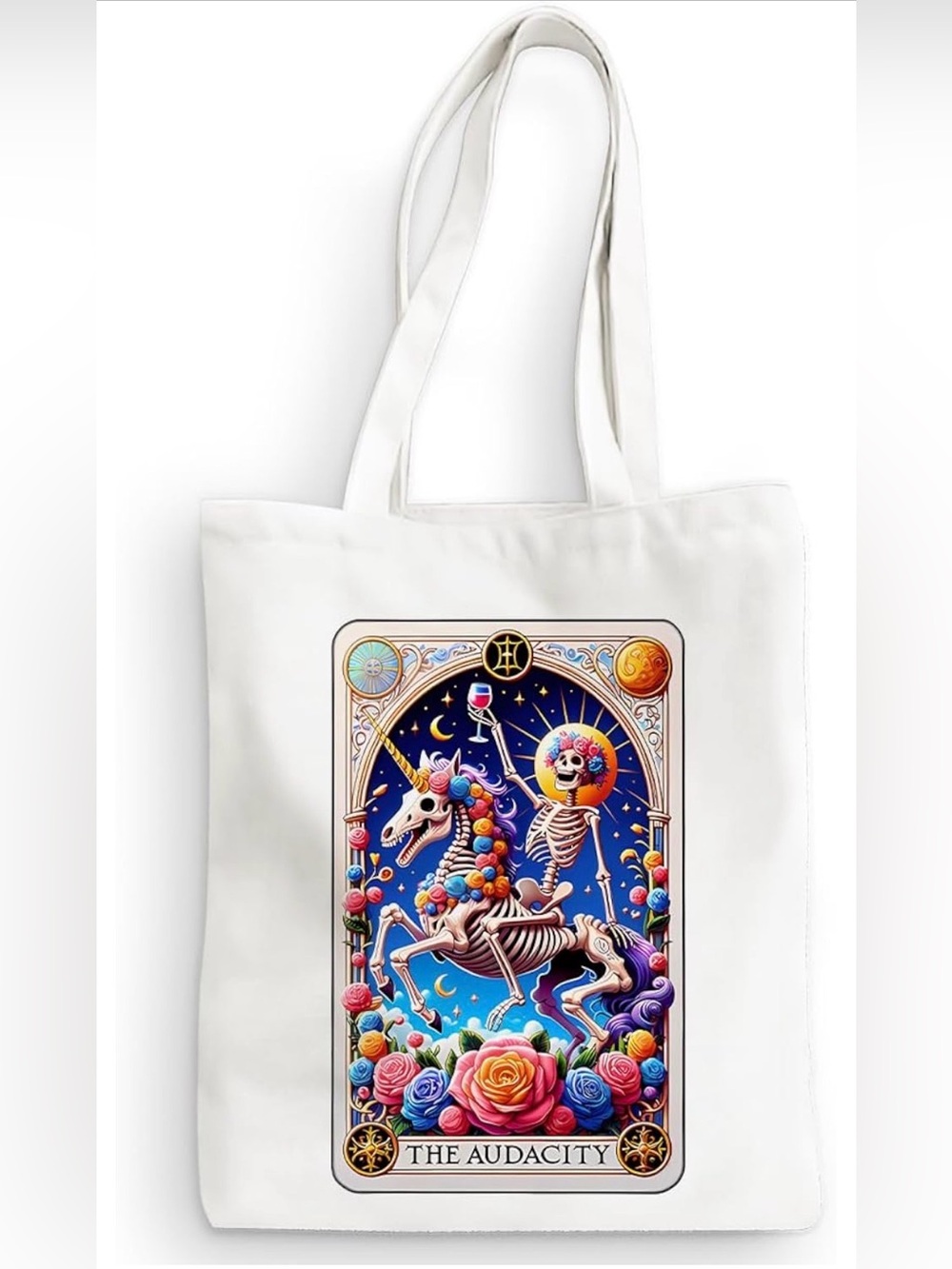 Funny Tarot Style “The Audacity” Tote Bag